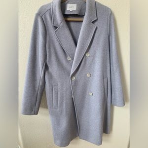 Loft grey coat doble breasted.
